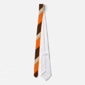 Oranje Tan en bruin Stropdas (Achterkant)