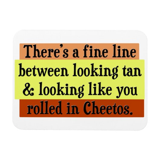 Oranje Tan Joke Magnet Magneet (Horizontaal)