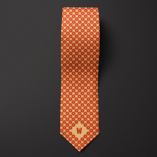 Oranje tandwiel Casual Stropdas