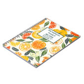 oranje tangerine citrusvruchten Gepersonaliseerd r Notitieboek (Linkerzijde)