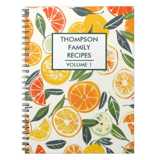 oranje tangerine citrusvruchten Gepersonaliseerd r Notitieboek