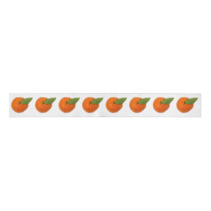Oranje tangerine met groene bladgrosgrain lbon grosgrain lint