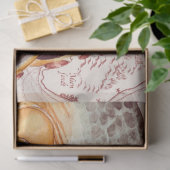 Oranje Tangerine Octopus Kraken  Kaart Tissuepapier (Geschenk)