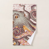 Oranje tangerine Octopus Tentacles  Map Bad Handdoek (Handdoek)