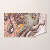 Oranje tangerine Octopus Tentacles  Map Bad Handdoek (Handdoek)