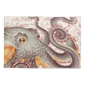 Oranje tangerine Octopus Tentacles Map Kussensloop (Achterkant)