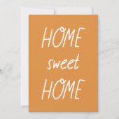 Oranje Tangerine Script Home Sweet Home Moving Aankondiging (Voorkant)