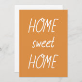 Oranje Tangerine Script Home Sweet Home Moving Aankondiging (Voorkant / Achterkant)