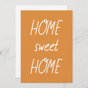Oranje Tangerine Script Home Sweet Home Moving Aankondiging