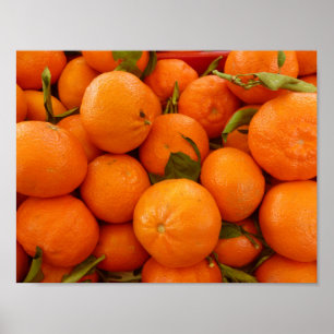 ORANJE TANGERINES FOTOGRAFIE VRUCHTENVOEDSELWALLPA POSTER