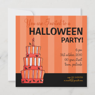 Oranje tapijtvleermuizen Cake Halloween Kaart