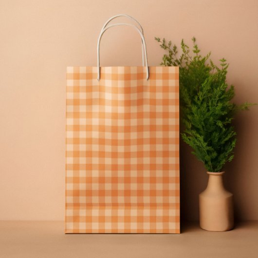 Oranje tartaar plaid zomer medium cadeauzakje