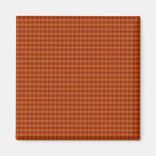 Oranje Tartan Magnet (Voorkant)