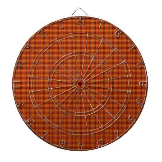 Oranje Tartan Metaal Kooddartboard Dartbord (Voorkant)