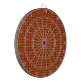 Oranje Tartan Metaal Kooddartboard Dartbord (Voorkant Links)