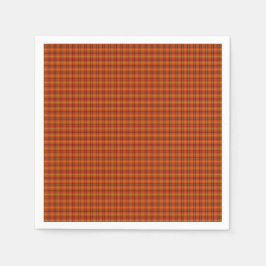 Oranje Tartan Paper Napkins Servetten