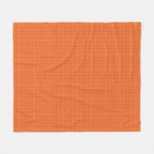 Oranje Tartan Pattern Fleece Deken (Voorkant (Horizontaal))