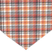 Oranje tartan ruit korte tafelloper (Hoek)