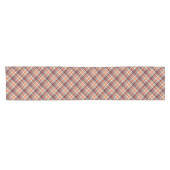 Oranje tartan ruit korte tafelloper (Horizontaal)