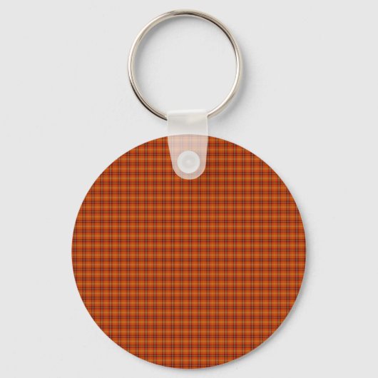 Oranje Tartan Sleutelhanger (Voorkant)