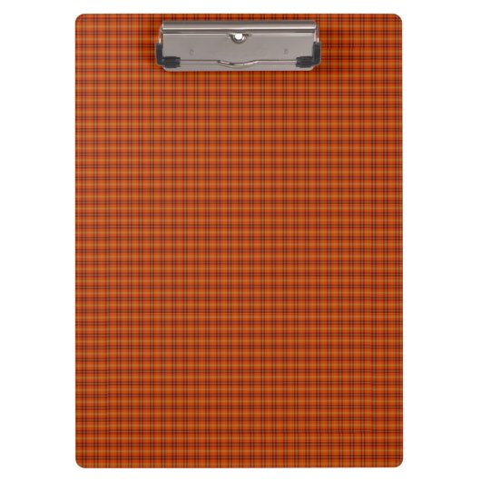 Oranje Tartanklembord Klembord (Voorkant)