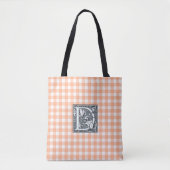 oranje Tas gingham (Voorkant)