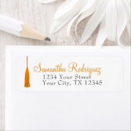 Oranje Tassel Afstuderen Etiket