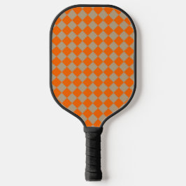Oranje Taupe Ruitpatroon Pickleball Paddle