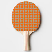 Oranje Taupe Schacherdiamantpatroon Tafeltennisbatje (Achterkant)