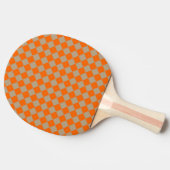 Oranje Taupe Schacherdiamantpatroon Tafeltennisbatje (Zijkant)