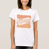 Oranje Teacher Teacher Retro T-shirt (Voorkant)