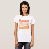 Oranje Teacher Teacher Retro T-shirt (Voorkant volledig)
