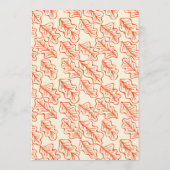 Oranje & Teal Landelijke Trouwreceptie Menu (Achterkant)