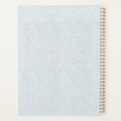 Oranje + Teal Nep Glitter Varsity BRUIDSJUFFERELIK Planner (Achterkant)