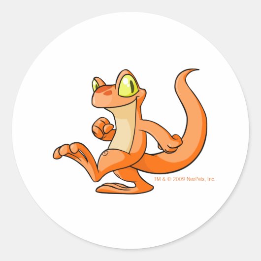 Oranje Techo op op een quest Ronde Sticker (Voorkant)