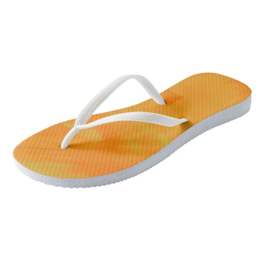 Oranje teenslippers (Schuin)