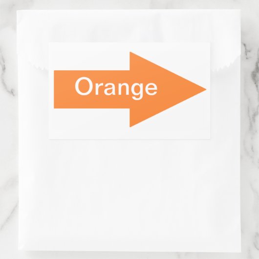 Oranje Teken Sticker (Tas)