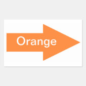Oranje Teken Sticker (Voorkant)