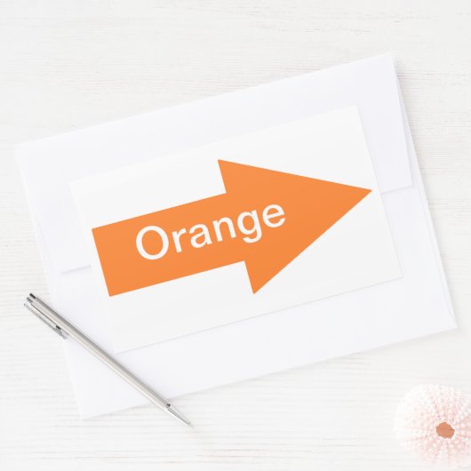 Oranje Teken Sticker (Envelop)