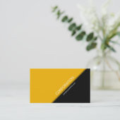 Oranje tekst modern visitekaartje (Staand voorkant)