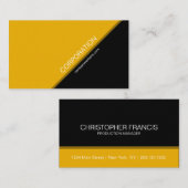 Oranje tekst modern visitekaartje (Voorkant / Achterkant)