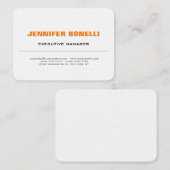 Oranje tekst zwart-wit, stijlvol, modern, professi visitekaartje (Voorkant / Achterkant)