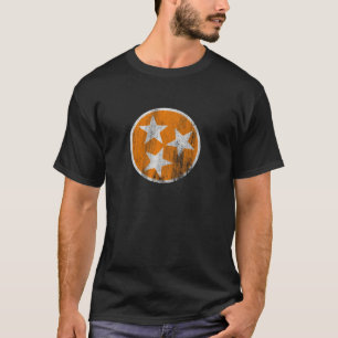 Oranje Tennessee - vlaggenstaat Tri Stars Te T-shirt