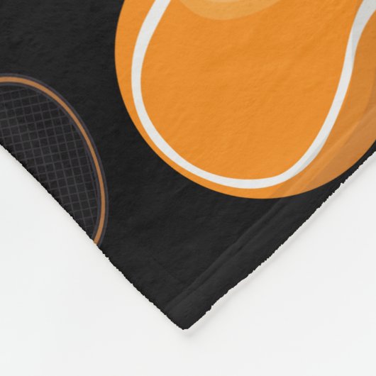 Oranje Tennis Balls & oude stijlracets Sportspel Fleece Deken (Hoek)