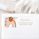 Oranje Terracotta Boho | Regenboog Etiket (Insitu)