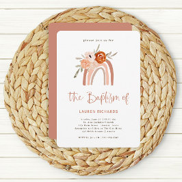 Oranje Terracotta Boho | Regenboogbaptisme Kaart