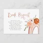 Oranje Terracotta Boho | Verzoek om Baby Rainbow Informatiekaartje (Voorkant)