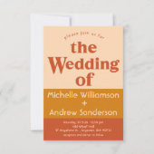 Oranje Terracotta Modern Retro 3.5x5 Kaart (Voorkant)