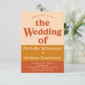 Oranje Terracotta Modern Retro 3.5x5 Kaart (Staand voorkant)