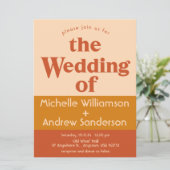 Oranje Terracotta Modern Retro 6.5x8.75 Kaart (Staand voorkant)